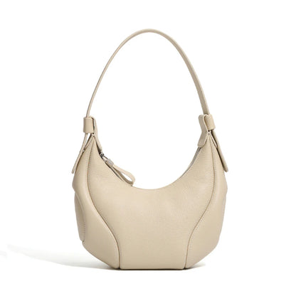 Hifashion Cowhide Genuine Leather Half Moon Crossbody Shoulder Bags For Women 2025 Trend Designer Hobo Underarm Ladies Handbags