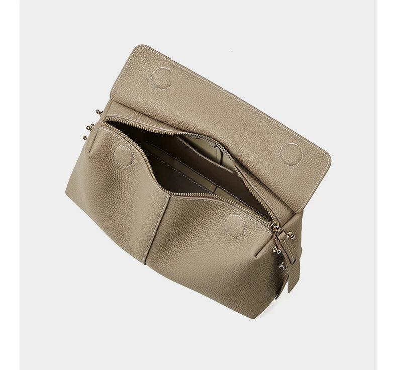 Hifashion Cowhide Genuine Leather Underarm Shoulder Bags For Women 2025 Luxury Designer Top Handle Satchel Tote Ladies Handbags