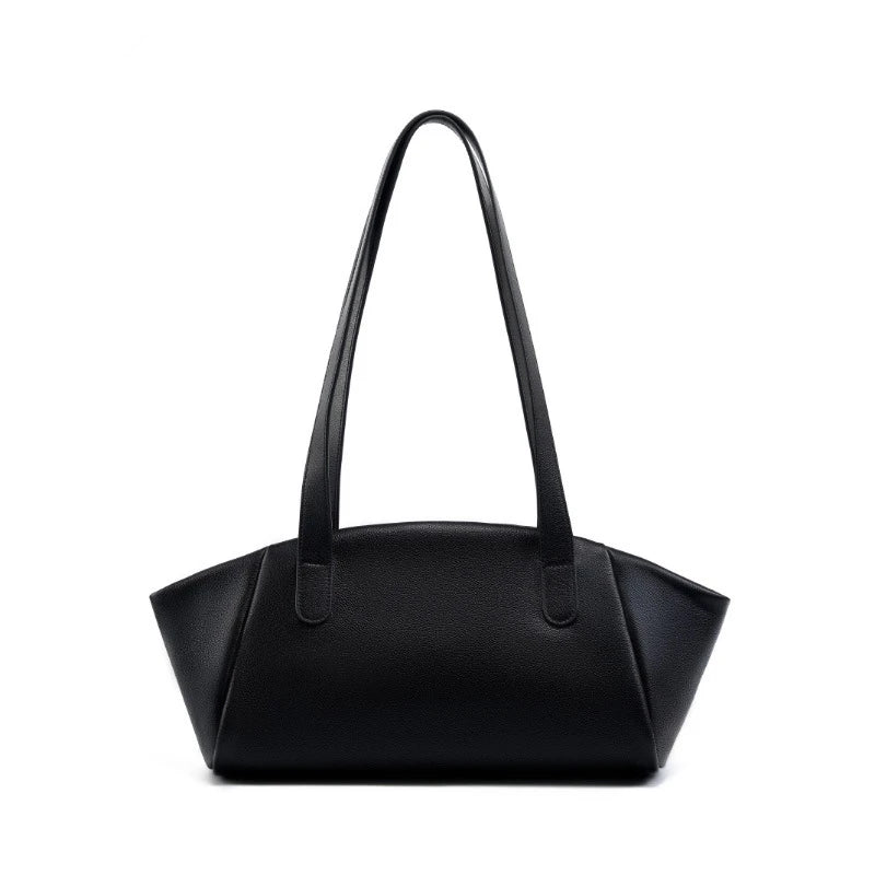 Hifashion 100% Real Genuine Leather Large Tote Shoulder Bags For Women 2025 Luxury Designer Trapeze Shopper Work Ladies Handbags