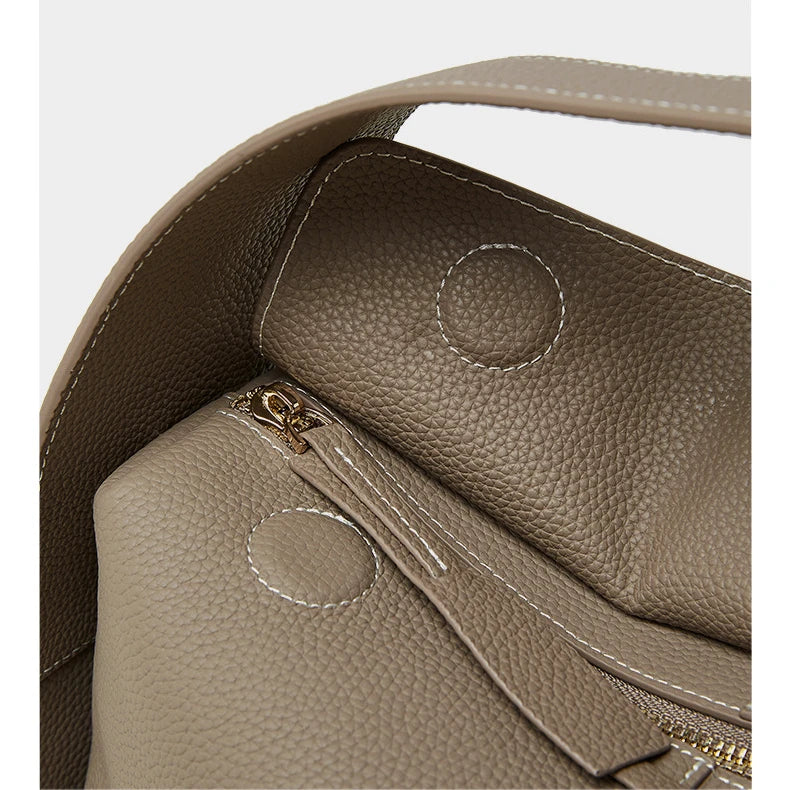Hifashion Cowhide Genuine Leather Underarm Shoulder Bags For Women 2025 Luxury Designer Top Handle Satchel Tote Ladies Handbags