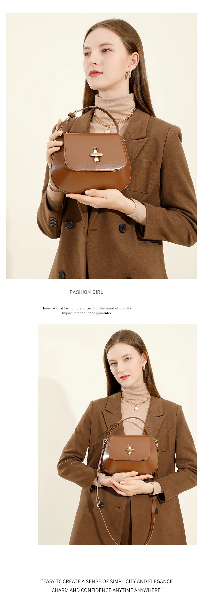 Hifashion Luxury Genuine Leather Saddle Small Shoulder Crossbody Bags For Women 2025 Trend Designer Purses Tote Ladies Handbags