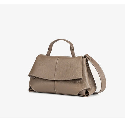 Hifashion Vintage Cowhide Genuine Leather Handbags For Women 2025 Trend Designer Top Handle Flap Ladies Shoulder Crossbody Bags