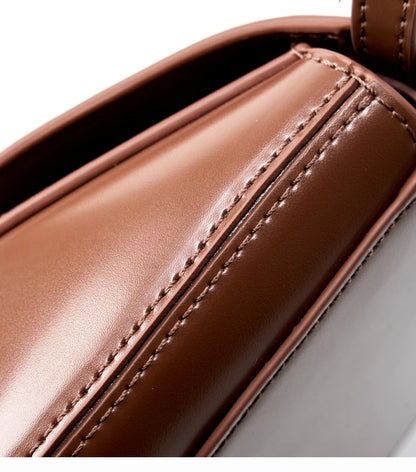 Hifashion Classic Genuine Leather Saddle Small Shoulder Bags For Women 2025 Luxury Designer Crossbody Purses Cow Ladies Handbags