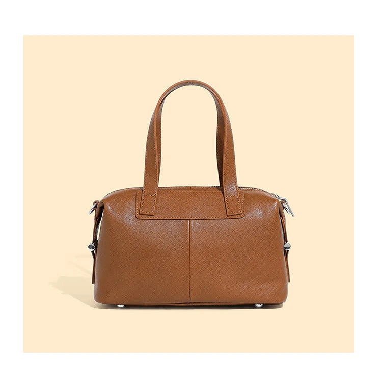 Hifashion Vintage Cow Genuine Leather Pillow Tote Handbags For Women 2025 Trend Designer Boston Ladies Shoulder Crossbody Bags