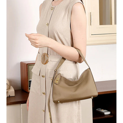 Hifashion Cowhide Genuine Leather Underarm Shoulder Bags For Women New 2025 Trend Designer Crossbody Purses Work Ladies Handbags