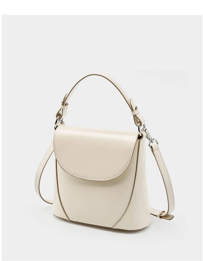 Hifashion Luxury Genuine Leather Bucket Small Shoulder Crossbody Bags For Women 2025 Trend Designer Short Handle Tote Handbags