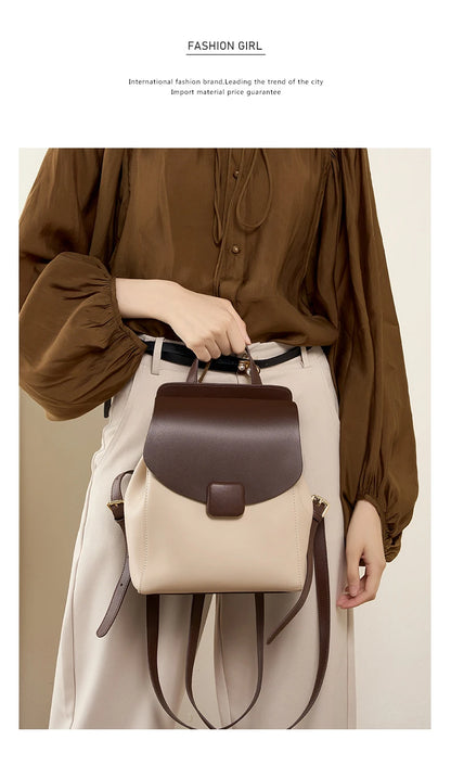 Hifashion Small Cowhide Genuine Leather Backpack For Women 2025 Trend Fashion Designer Female Travel Bagpack Girls School Bags