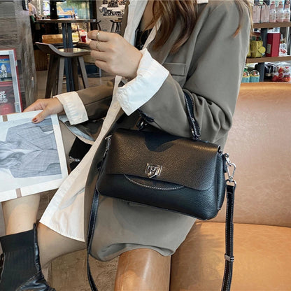 Hifashion 3 Layers Genuine Genuine Leather Shoulder Bags For Women 2025 Trend Designer Flap Crossbody Purse Work Ladies Handbags