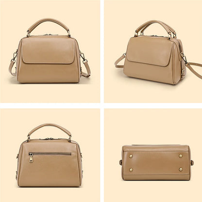Hifashion Cowhide Genuine Leather Pillow Tote Handbags For Women 2025 Luxury Designer Satchel Work Ladies Shoulder Crossbody Bag