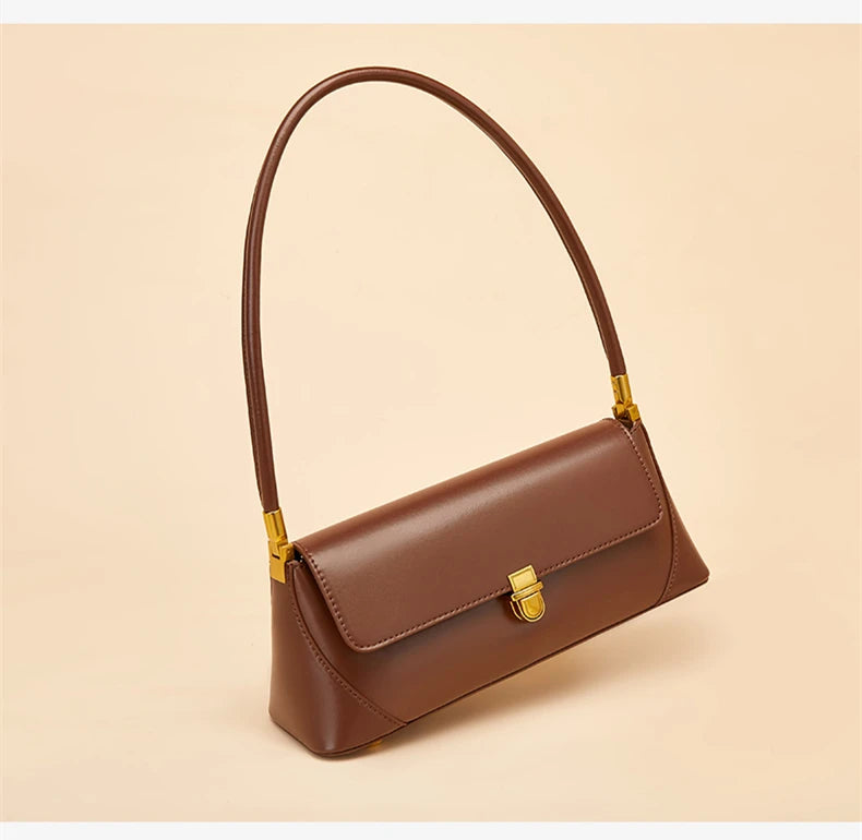Hifashion Cowhide Genuine Leather Underarm Shoulder Bags For Women 2025 Trend Designer Top Handle Female Tote Ladies Handbags