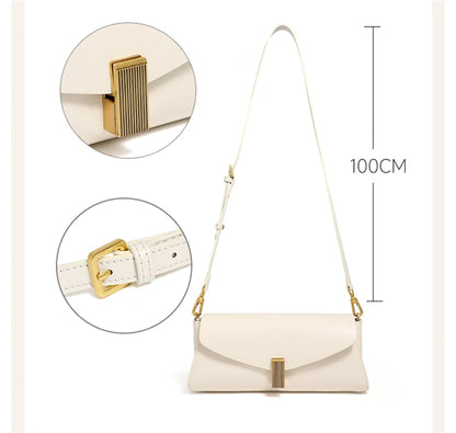 Hifashion Elegant Genuine Leather Underarm Shoulder Bags For Women 2025 Luxury Designer Crossbody Purses Square Ladies Handbags