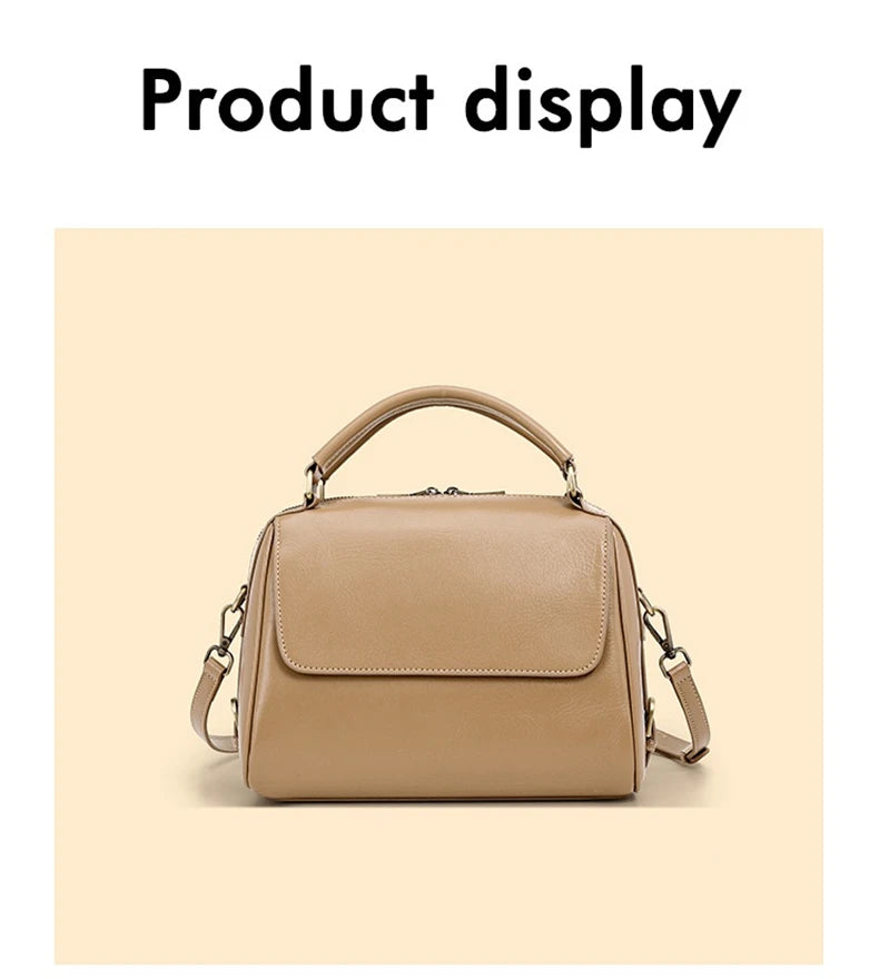 Hifashion Cowhide Genuine Leather Pillow Tote Handbags For Women 2025 Luxury Designer Satchel Work Ladies Shoulder Crossbody Bag