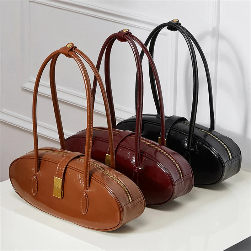 Hifashion Vintage Cowhide Genuine Leather Underarm Shoulder Bags For Women 2025 Trend Designer Luxury Tote Work Ladies Handbags