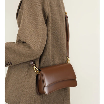 Hifashion Vintage Genuine Leather Underarm Shoulder Bags For Women 2025 Luxury Designer Crossbody Purses Saddle Ladies Handbags