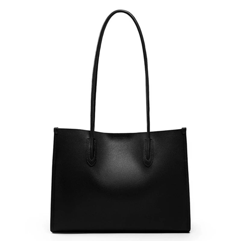 Hifashion Vintage Genuine Leather Tote Shoulder Bags For Women 2025 Trend Designer Large Capacity Shopping Work Ladies Handbags