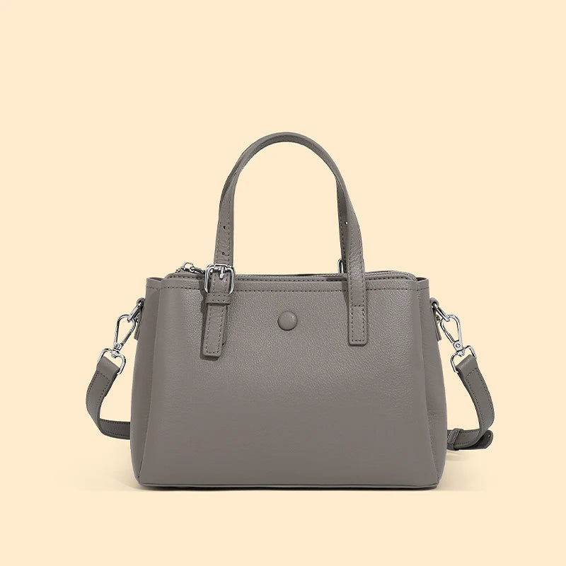 Hifashion 3 Layers Genuine Leather Shoulder Bags For Women 2025 Luxury Designer Crossbody Satchel Commuting Tote Ladies Handbags