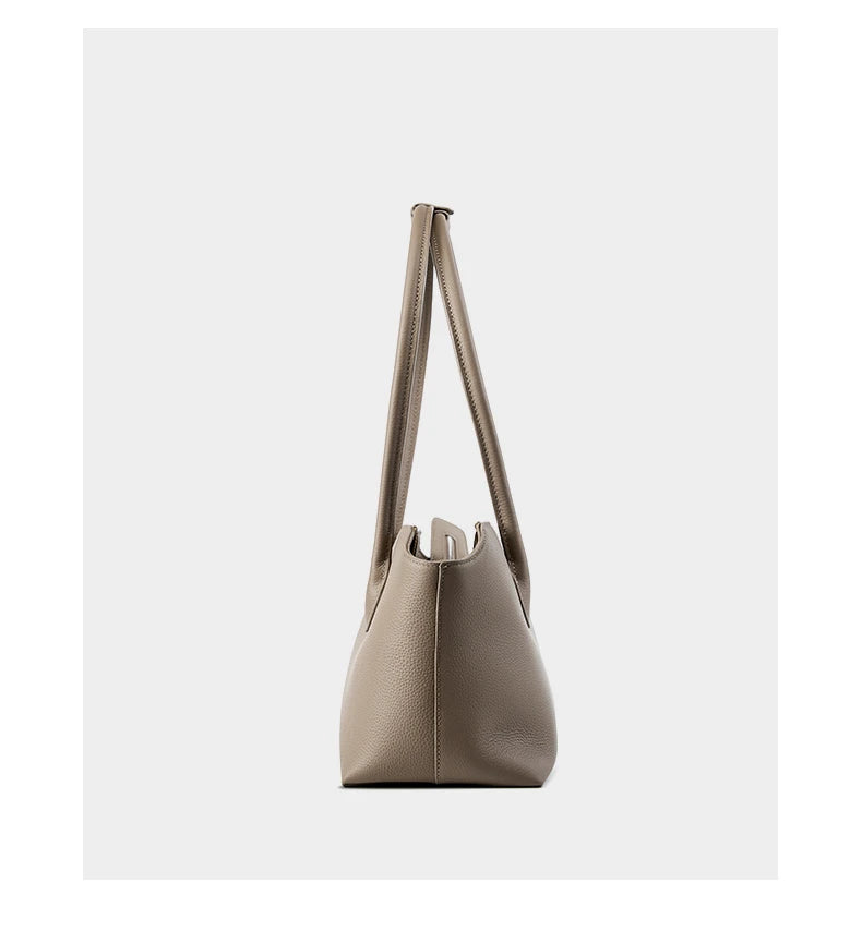 Hifashion Cowhide Genuine Leather Large Underarm Shoulder Bags For Women 2025 Luxury Designer Shopping Tote Work Ladies Handbags