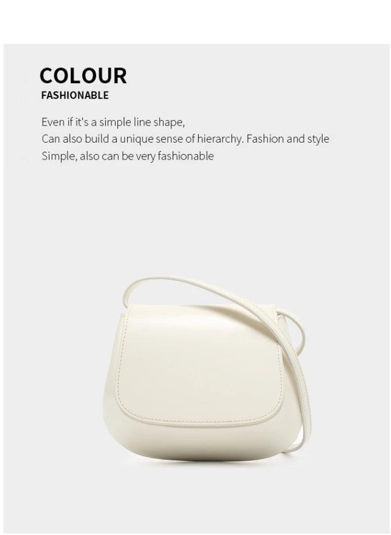 Hifashion Classic Genuine Leather Saddle Small Shoulder Bags For Women 2025 Luxury Designer Crossbody Purses Cow Ladies Handbags