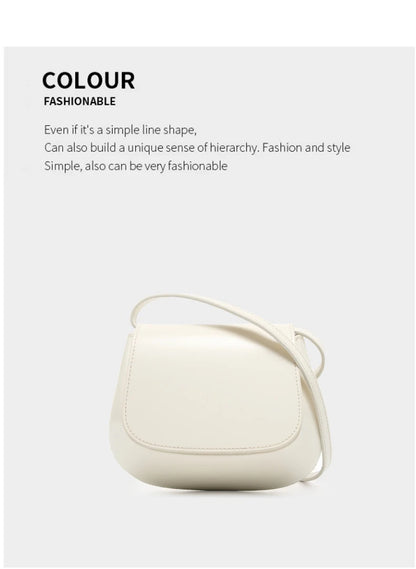 Hifashion Classic Genuine Leather Saddle Small Shoulder Bags For Women 2025 Luxury Designer Crossbody Purses Cow Ladies Handbags