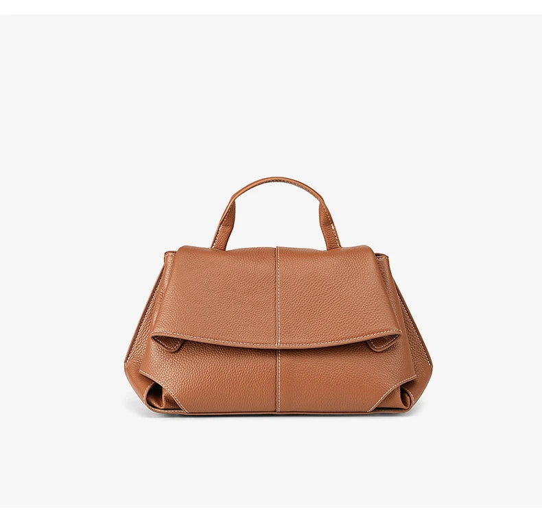 Hifashion Vintage Cowhide Genuine Leather Handbags For Women 2025 Trend Designer Top Handle Flap Ladies Shoulder Crossbody Bags