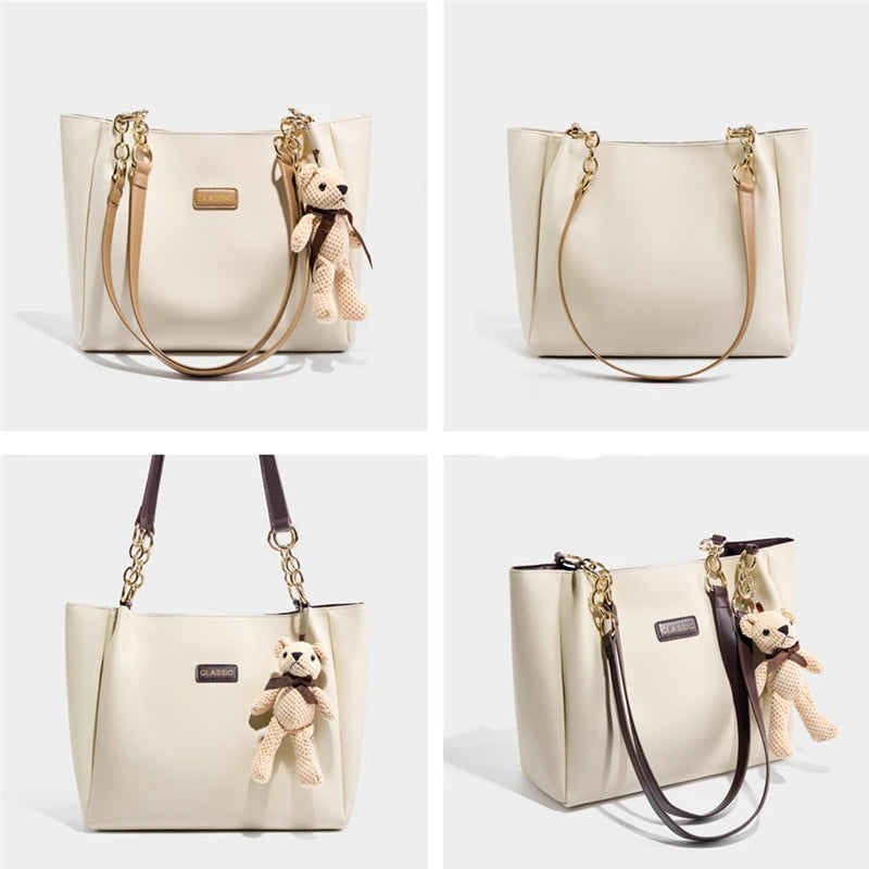 Hifashion Cowhide Genuine Leather Shoulder Bags For Women 2025 Trend Designer Large Capacity Shopping Tote Work Ladies Handbags