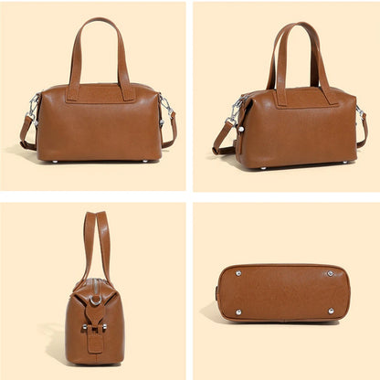 Hifashion Vintage Cow Genuine Leather Pillow Tote Handbags For Women 2025 Trend Designer Boston Ladies Shoulder Crossbody Bags