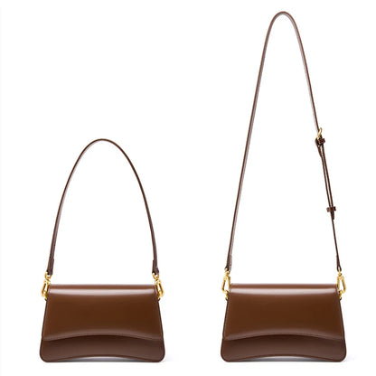 Hifashion Vintage Genuine Leather Underarm Shoulder Bags For Women 2025 Luxury Designer Crossbody Purses Saddle Ladies Handbags