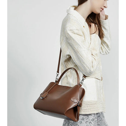 Hifashion Cowhide Genuine Leather Tote Handbags For Women 2025 Luxury Designer Crescent Office Ladies Shoulder Crossbody Bags