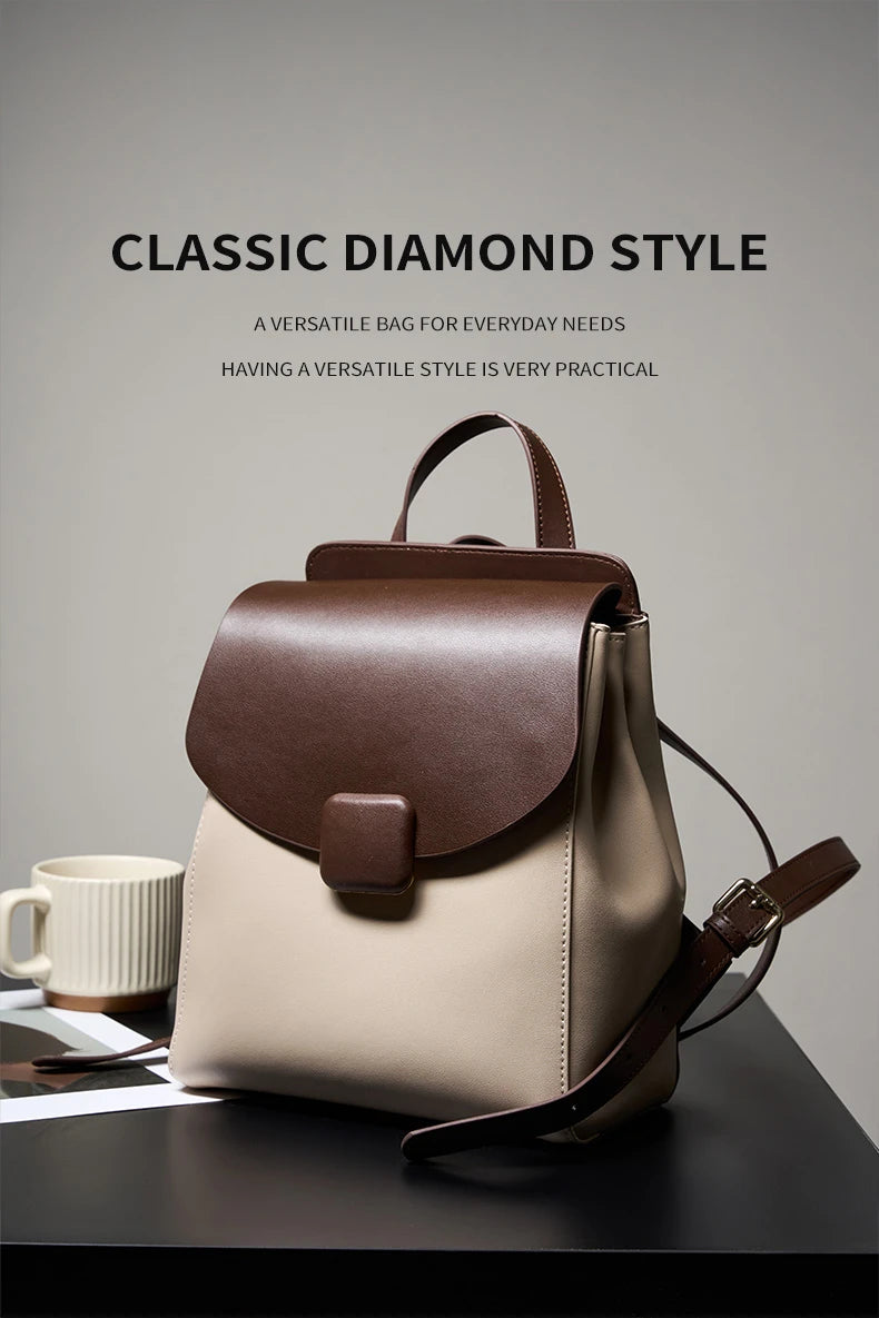 Hifashion Small Cowhide Genuine Leather Backpack For Women 2025 Trend Fashion Designer Female Travel Bagpack Girls School Bags