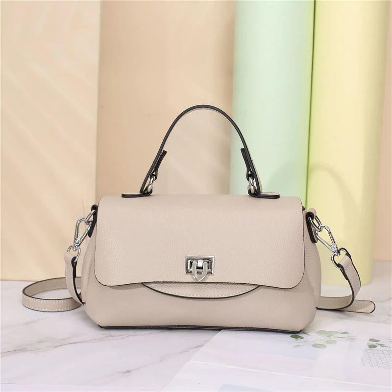Hifashion 3 Layers Genuine Genuine Leather Shoulder Bags For Women 2025 Trend Designer Flap Crossbody Purse Work Ladies Handbags