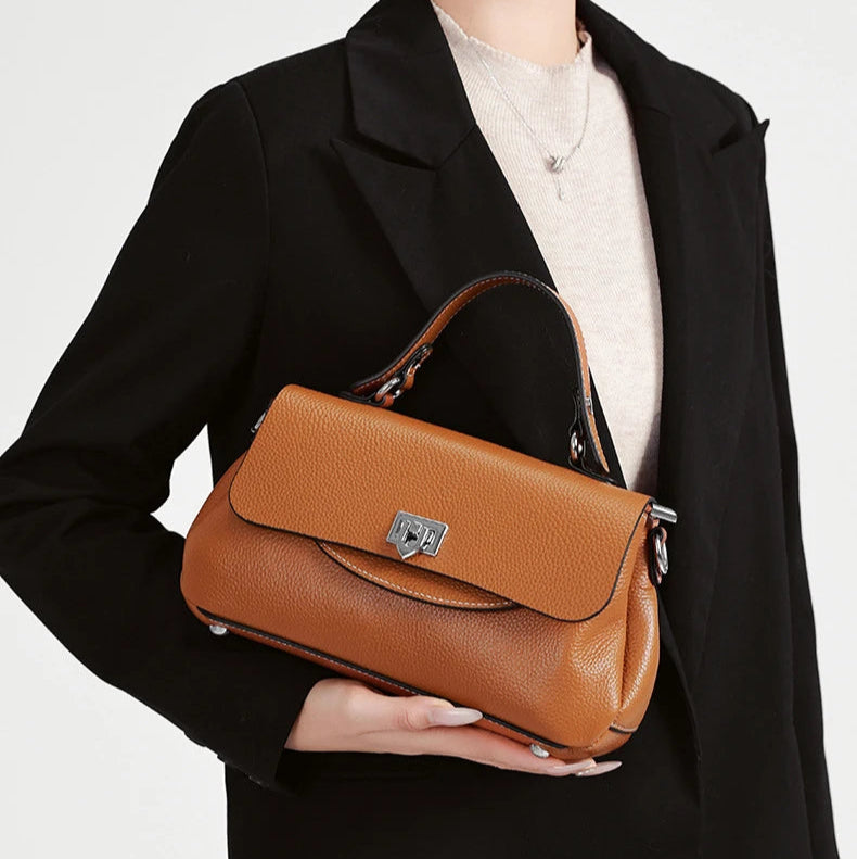 Hifashion 3 Layers Genuine Genuine Leather Shoulder Bags For Women 2025 Trend Designer Flap Crossbody Purse Work Ladies Handbags