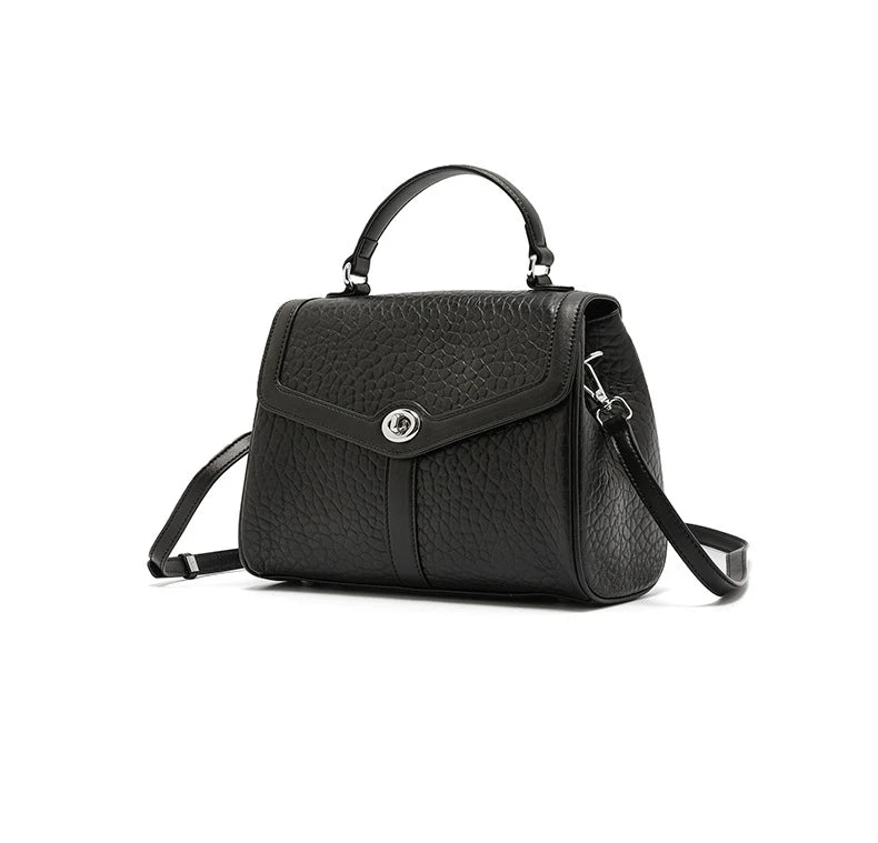 Hifashion Cowhide Genuine Leather Tote Handbags For Women New 2025 Luxury Designer Work Satchel Top Handle Female Shoulder Bags