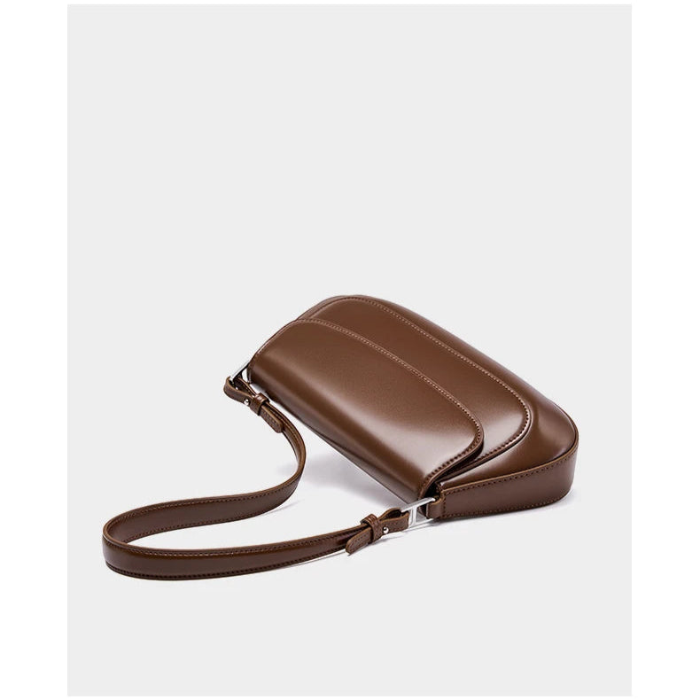 Hifashion Luxury Genuine Leather Underarm Shoulder Bags For Women 2025 Trend Designer Crossbody Purses  Saddle Ladies Handbags