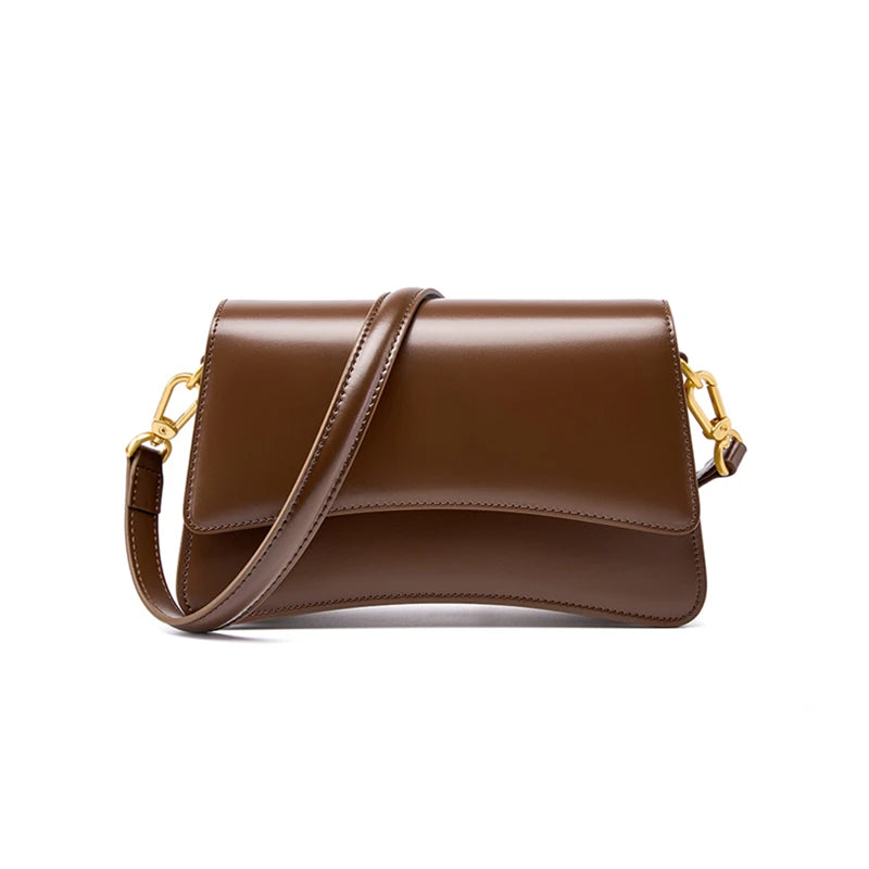 Hifashion Vintage Genuine Leather Underarm Shoulder Bags For Women 2025 Luxury Designer Crossbody Purses Saddle Ladies Handbags