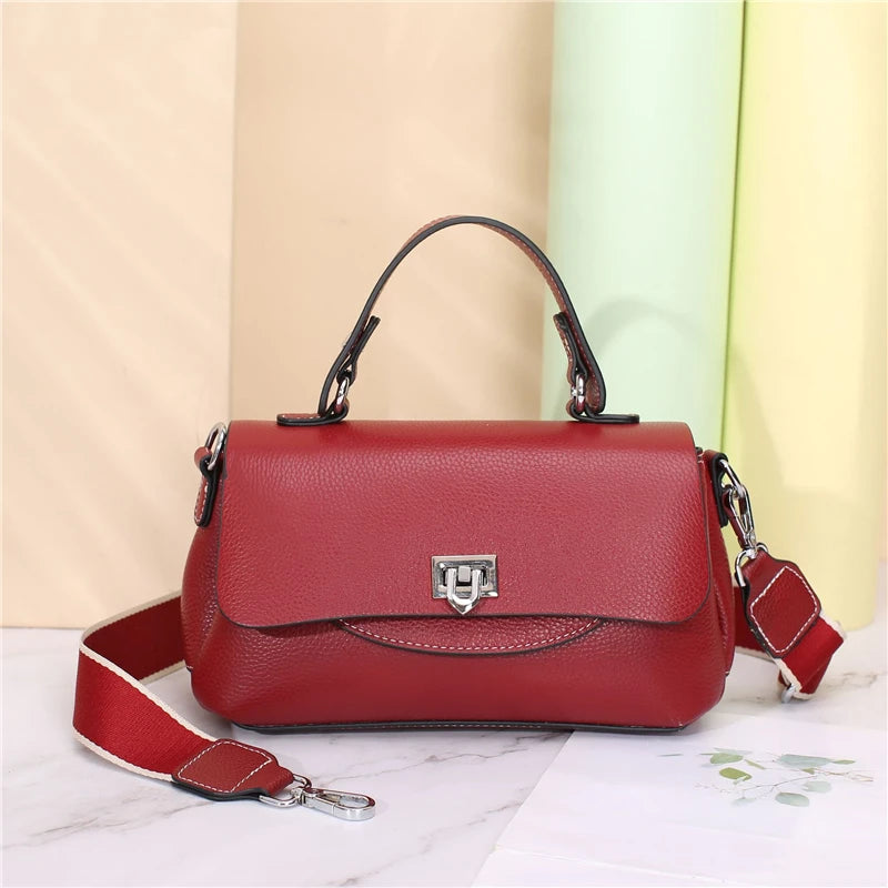 Hifashion 3 Layers Genuine Genuine Leather Shoulder Bags For Women 2025 Trend Designer Flap Crossbody Purse Work Ladies Handbags