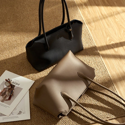 Hifashion Cowhide Genuine Leather Large Underarm Shoulder Bags For Women 2025 Luxury Designer Shopping Tote Work Ladies Handbags