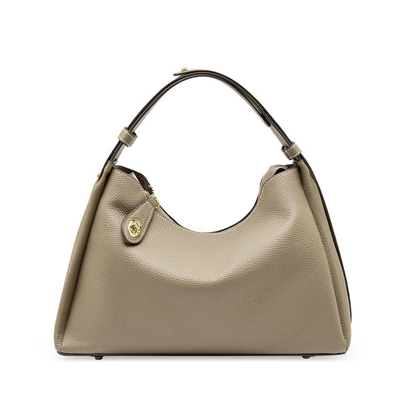 Hifashion 100% Genuine Leather Crescent Shoulder Crossbody Bags For Women 2025 Luxury Designer Top Handle Purses Ladies Handbags