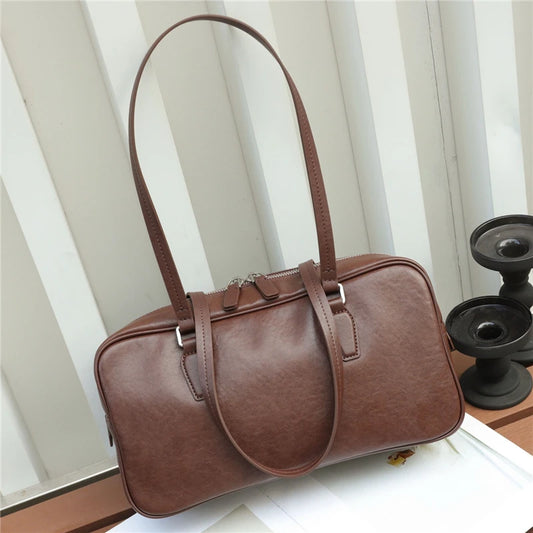 Hifashion Cowhide Genuine Leather Shoulder Bags For Women 2025 Trend Designer Large Capacity Work Satchel Tote Ladies Handbags