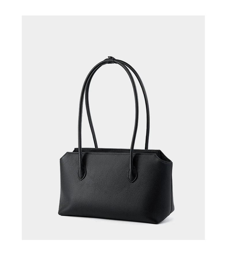 Hifashion Cowhide Genuine Leather Large Underarm Shoulder Bags For Women 2025 Luxury Designer Shopping Tote Work Ladies Handbags