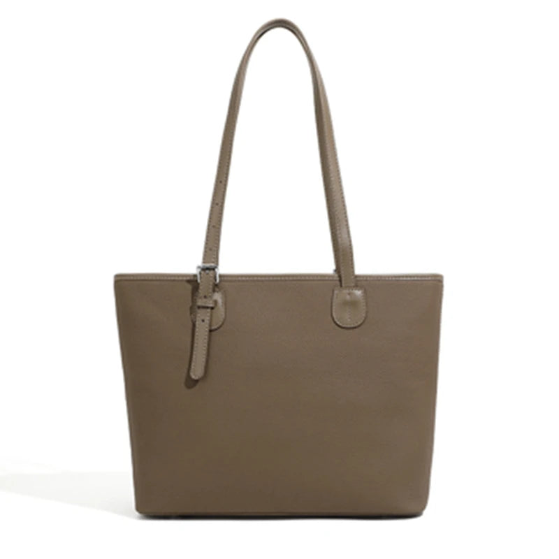 Hifashion Cowhide Genuine Leather Large Tote Bags For Women 2025 Luxury Designer Shopping Shoulder Bags A4 Work Ladies Handbags