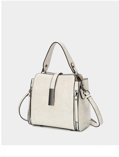 Hifashion Vintage Cow Genuine Leather Small Shoulder Bags For Women 2025 Luxury Designer Crossbody Purses Bucket Ladies Handbags