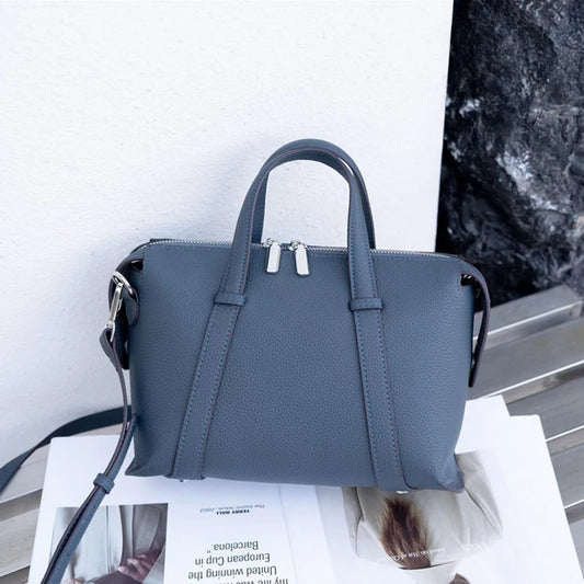 Hifashion Retro Genuine Leather Pillow Shoulder Bags For Women 2025 Trend Designer Crossbody Purses Boston Tote Ladies Handbags