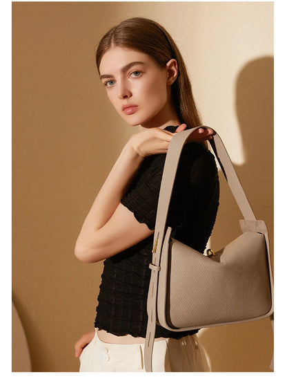 Hifashion Cowhide Genuine Leather Underarm Shoulder Bags For Women 2025 Luxury Designer Crossbody Purses Hobo Ladies Handbags