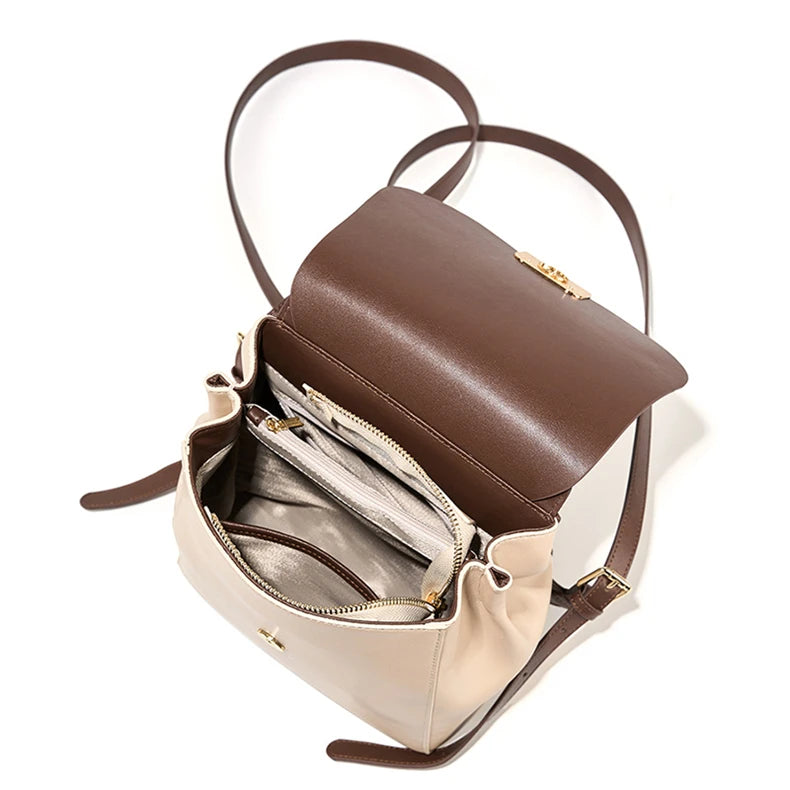 Hifashion Small Cowhide Genuine Leather Backpack For Women 2025 Trend Fashion Designer Female Travel Bagpack Girls School Bags