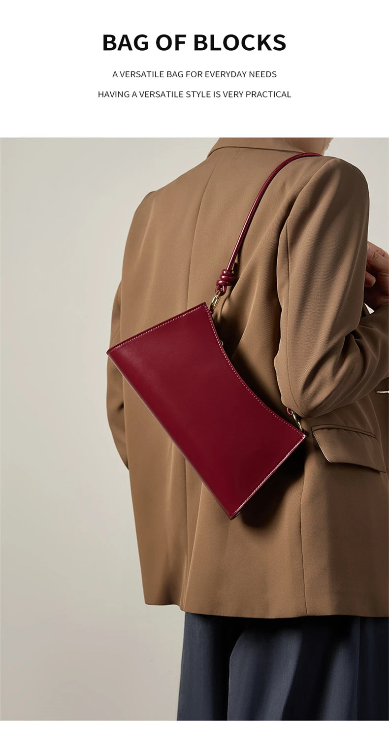 Hifashion Cowhide Genuine Leather Underarm Shoulder Bags For Women 2025 Luxury Designer Evening Party Purse Work Ladies Handbags
