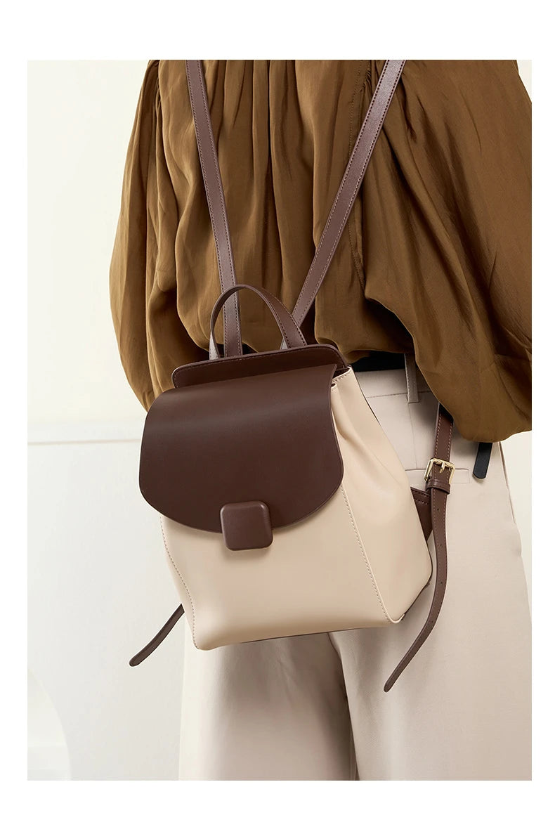 Hifashion Small Cowhide Genuine Leather Backpack For Women 2025 Trend Fashion Designer Female Travel Bagpack Girls School Bags