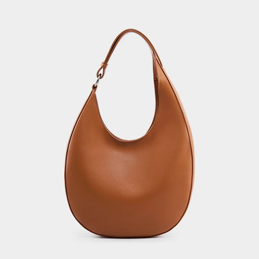 Hifashion Trendy Genuine Leather Crescent Underarm Shoulder Bags For Women 2025 Luxury Designer Hobos Half Moon Tote Handbags