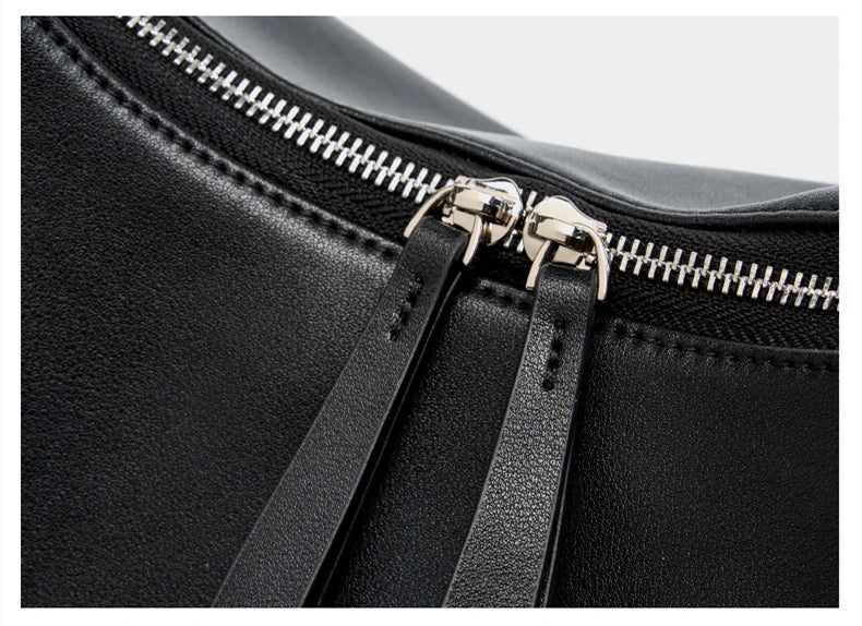Hifashion Elegant Cow Genuine Leather Large Crescent Shoulder Bags For Women 2025 Trend Designer Hobo  Tote Work Ladies Handbags