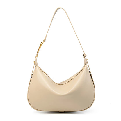 Hifashion Trendy Genuine Leather Underarm Shoulder Bags For Women 2025 Luxury Designer Crossbody Purse Half Moon Ladies Handbags