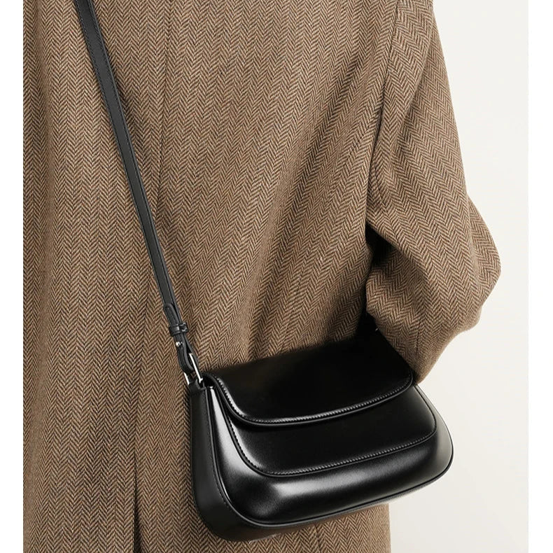 Hifashion Luxury Genuine Leather Underarm Shoulder Bags For Women 2025 Trend Designer Crossbody Purses  Saddle Ladies Handbags